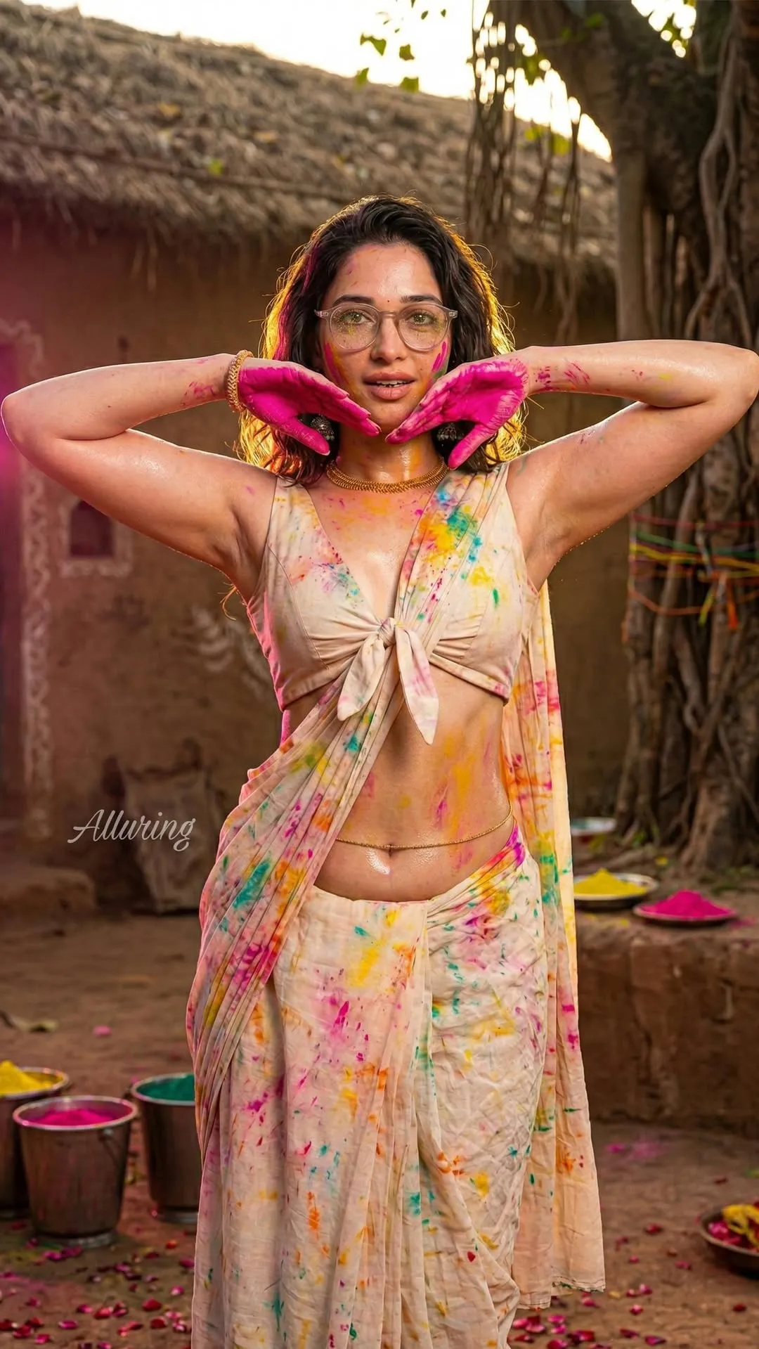 Tamannaah Bhatia Celebrates Holi in Stunning Color-Splashed Outfit Photos (9)
