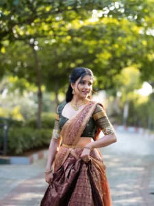 Vaishnavi Chaitanya Looks Graceful in Traditional Lehenga Saree – Latest Photos (4)