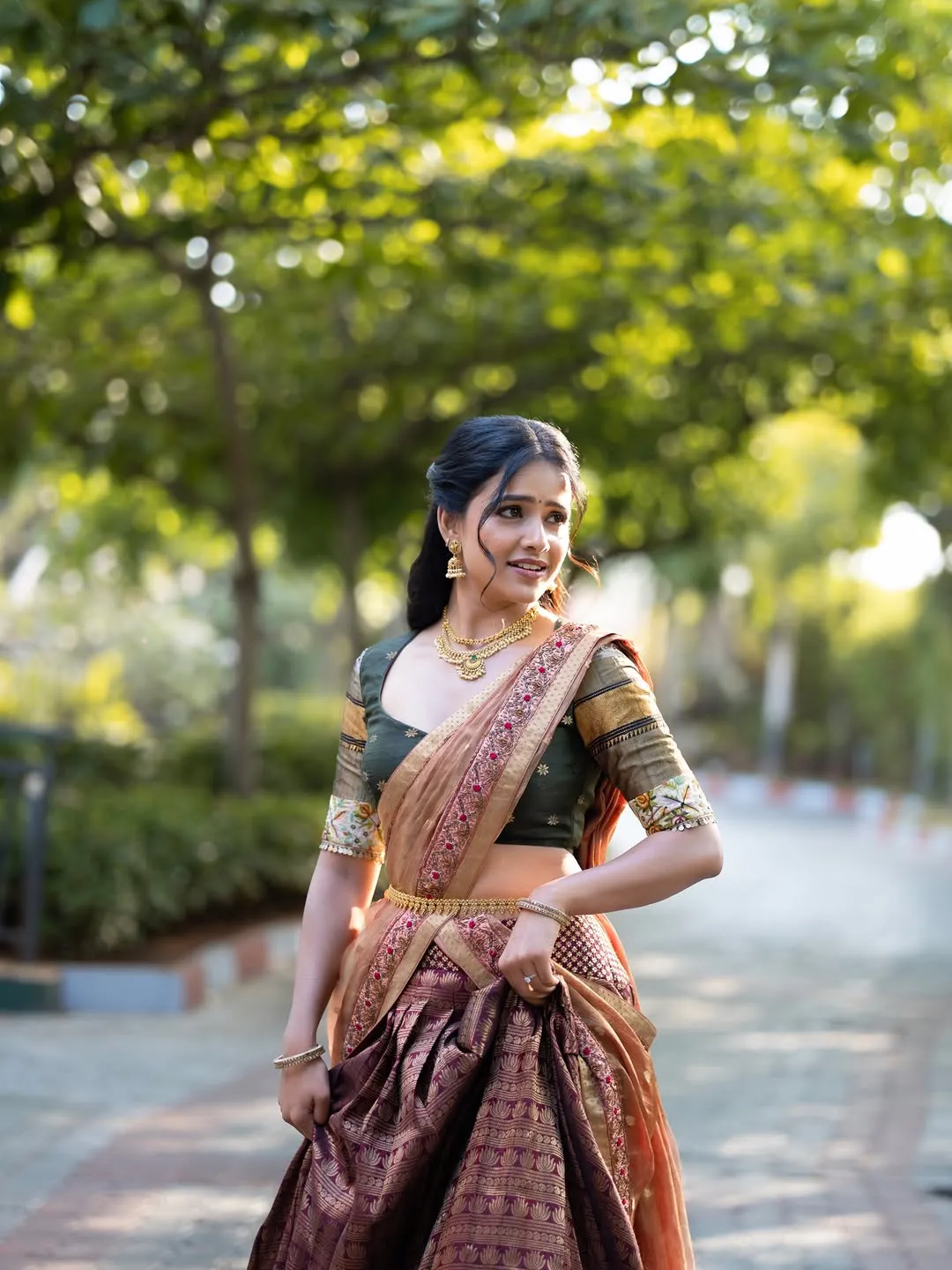 Vaishnavi Chaitanya Looks Graceful in Traditional Lehenga Saree – Latest Photos (4)