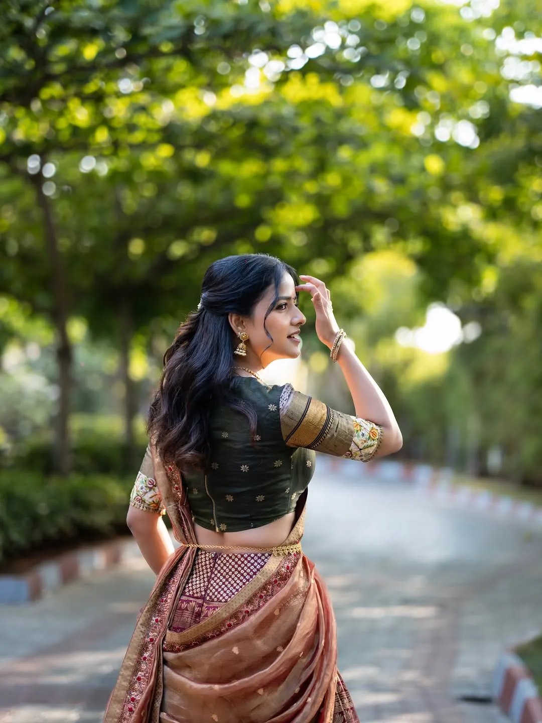Vaishnavi Chaitanya Looks Graceful in Traditional Lehenga Saree – Latest Photos (6)