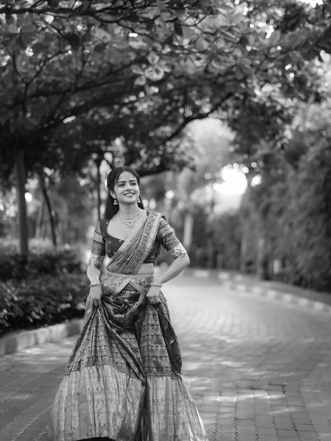 Vaishnavi Chaitanya Looks Graceful in Traditional Lehenga Saree – Latest Photos (7)