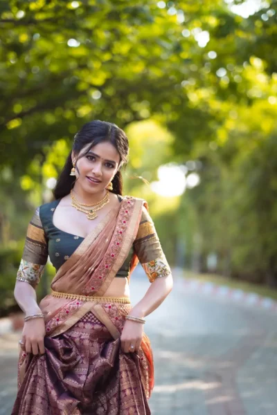 Vaishnavi Chaitanya Looks Graceful in Traditional Lehenga Saree – Latest Photos (9)