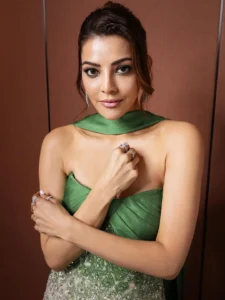 ajal Aggarwal Stuns in Elegant Green Designer Gown at Glamorous Photoshoot (7)